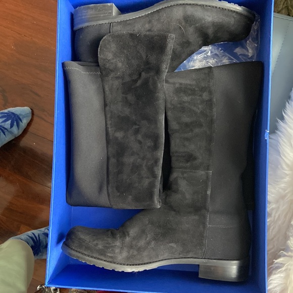 Stuart Weitzman 5050 Over the Knee Boot Black Suede sz 10 - Picture 9 of 9